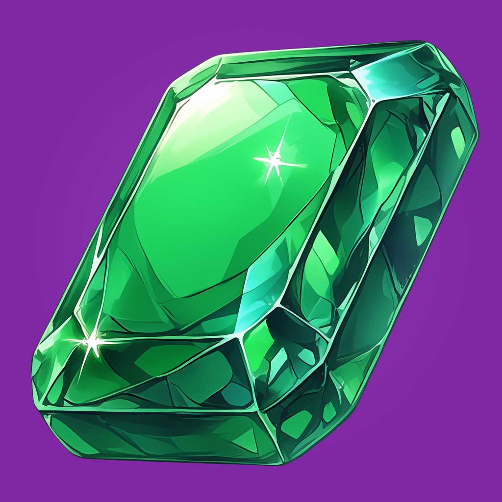 Cracked Emerald Icon