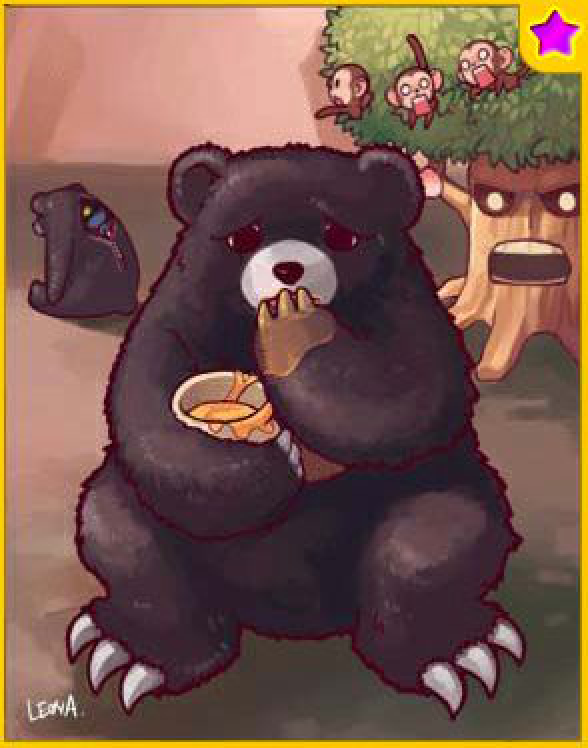 Zipper Bear★ Card